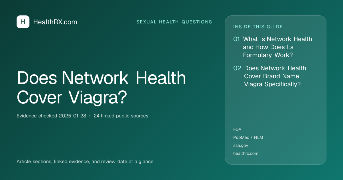 Evidence overview for Does Network Health Cover Viagra?