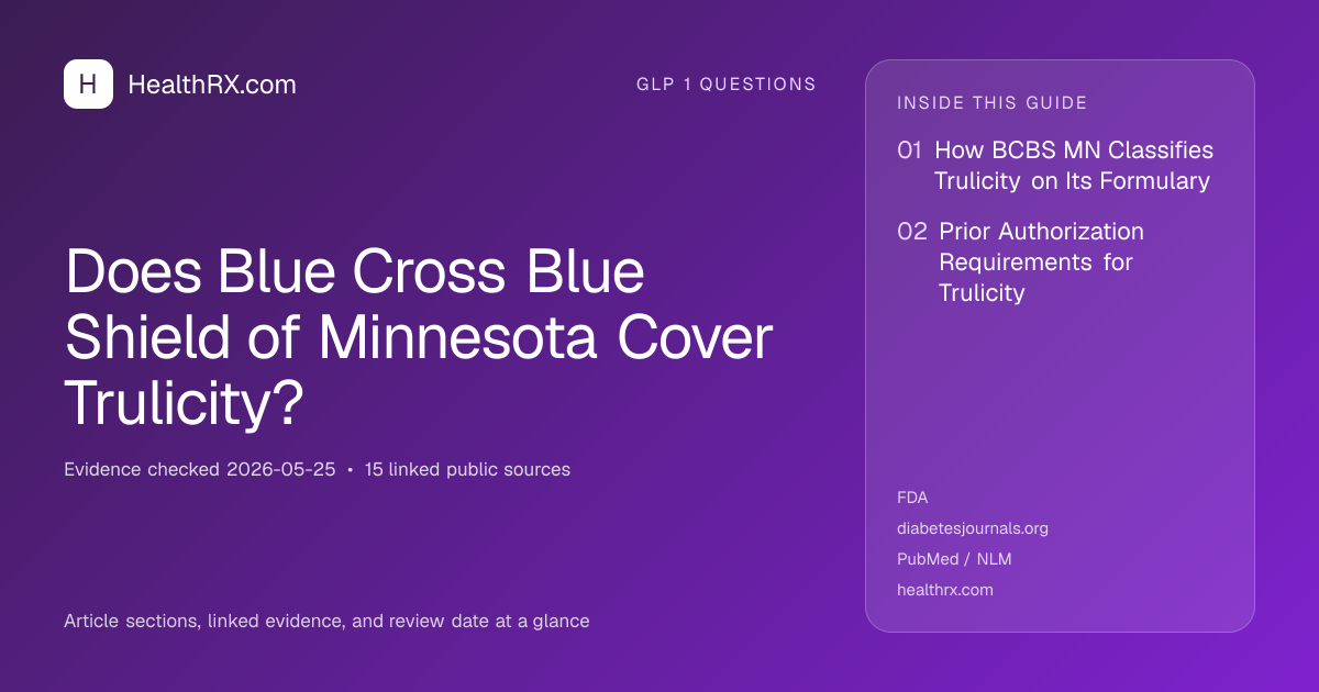Evidence overview for Does Blue Cross Blue Shield of Minnesota Cover Trulicity?