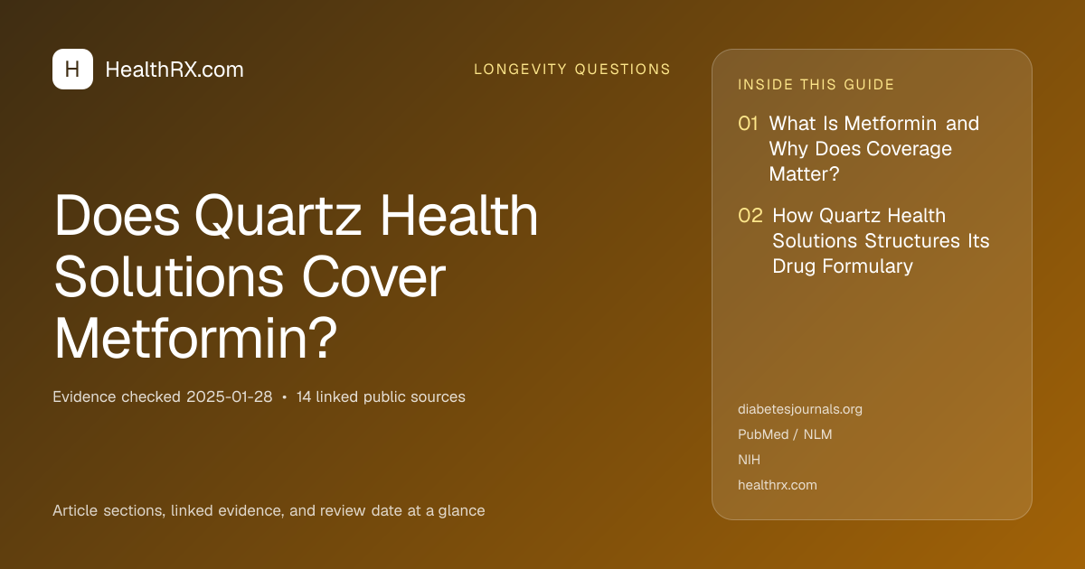 Evidence overview for Does Quartz Health Solutions Cover Metformin?