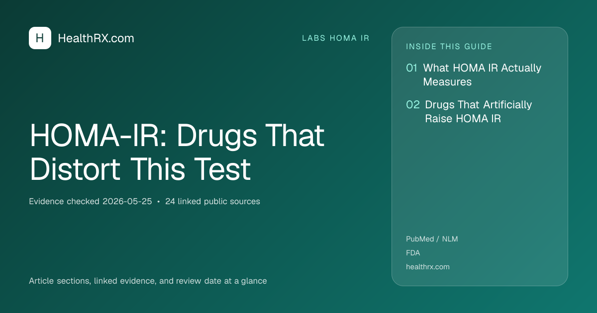 Evidence overview for HOMA-IR: Drugs That Distort This Test