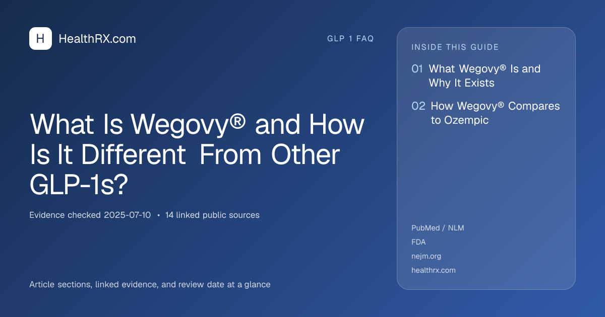 Evidence overview for What Is Wegovy® and How Is It Different From Other GLP-1s?