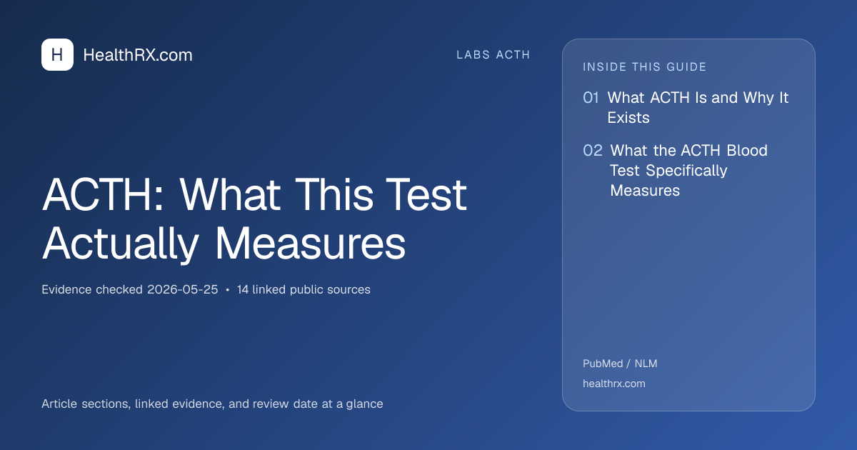 Evidence overview for ACTH: What This Test Actually Measures