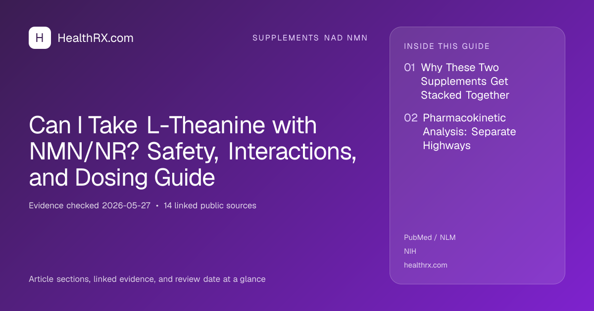 Evidence overview for Can I Take L-Theanine with NMN/NR? Safety, Interactions, and Dosing Guide