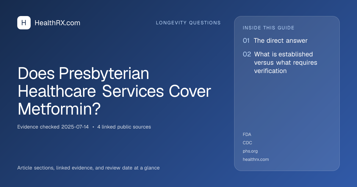 Evidence overview for Does Presbyterian Healthcare Services Cover Metformin?
