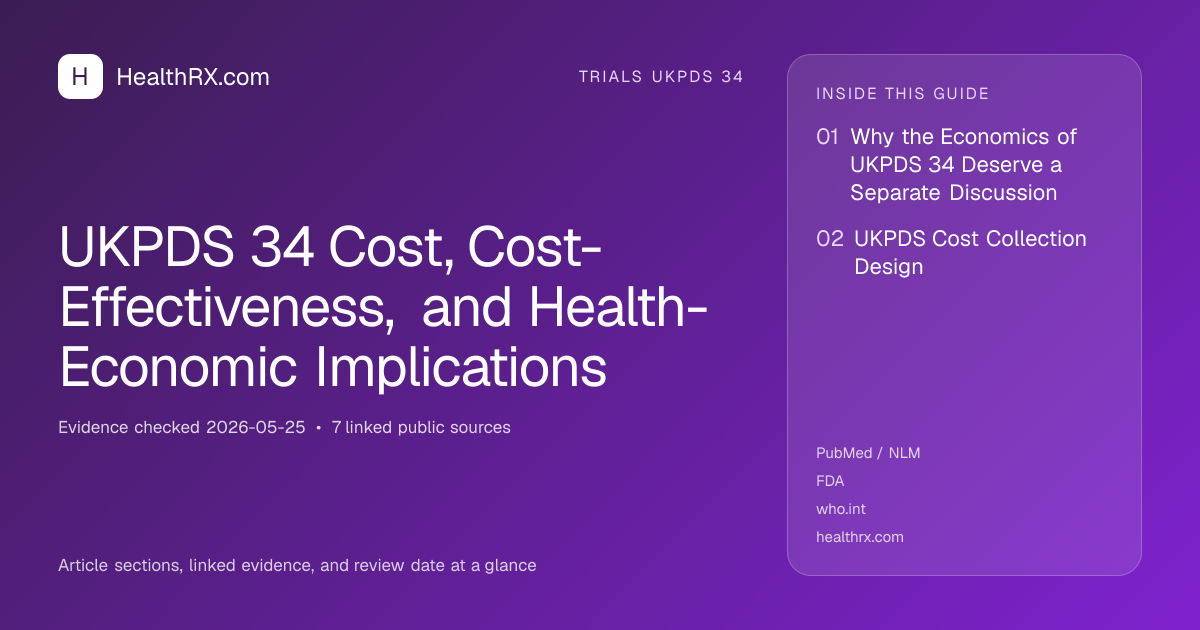 Evidence overview for UKPDS 34 Cost, Cost-Effectiveness, and Health-Economic Implications