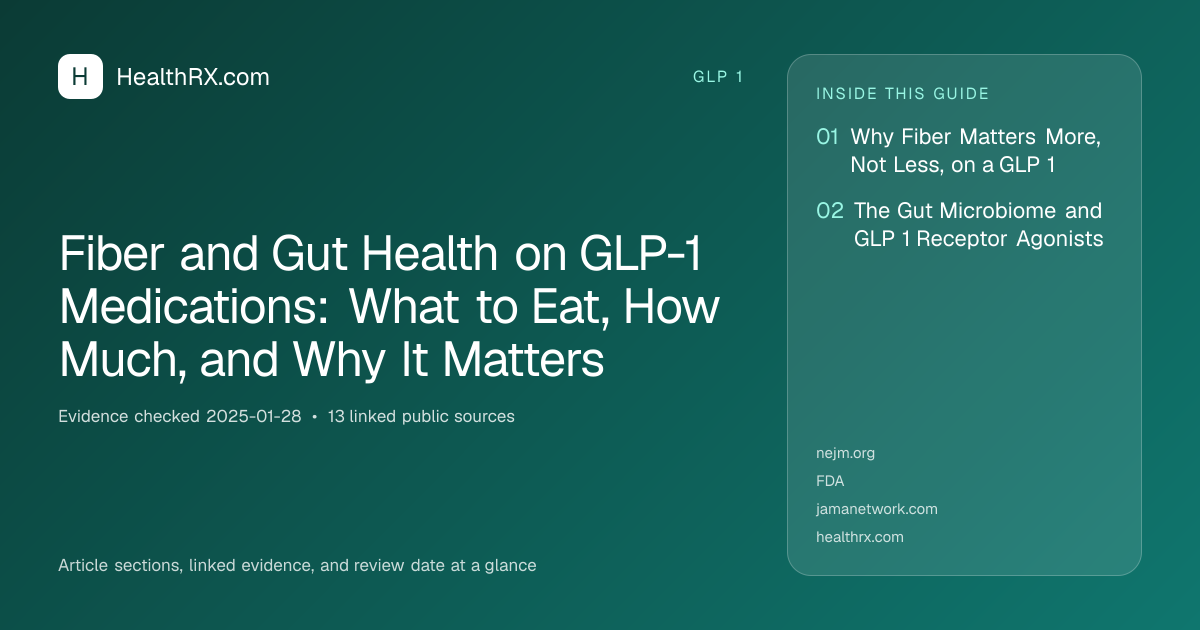 Evidence overview for Fiber and Gut Health on GLP-1 Medications: What to Eat, How Much, and Why It Matters