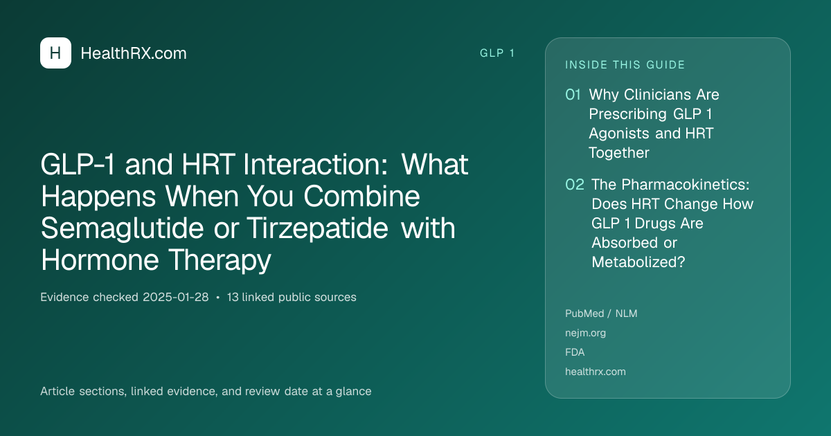 Evidence overview for GLP-1 and HRT Interaction: What Happens When You Combine Semaglutide or Tirzepatide with Hormone Therapy