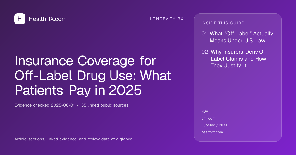 Evidence overview for Insurance Coverage for Off-Label Drug Use: What Patients Pay in 2025