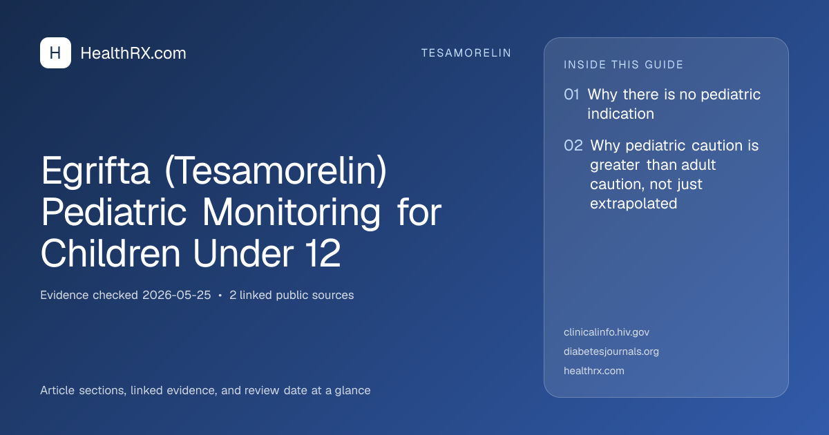 Evidence overview for Egrifta (Tesamorelin) Pediatric Monitoring for Children Under 12