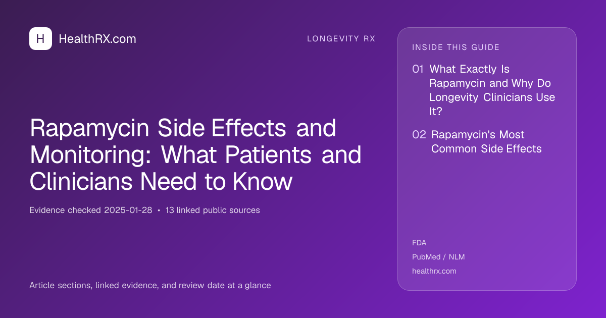 Evidence overview for Rapamycin Side Effects and Monitoring: What Patients and Clinicians Need to Know