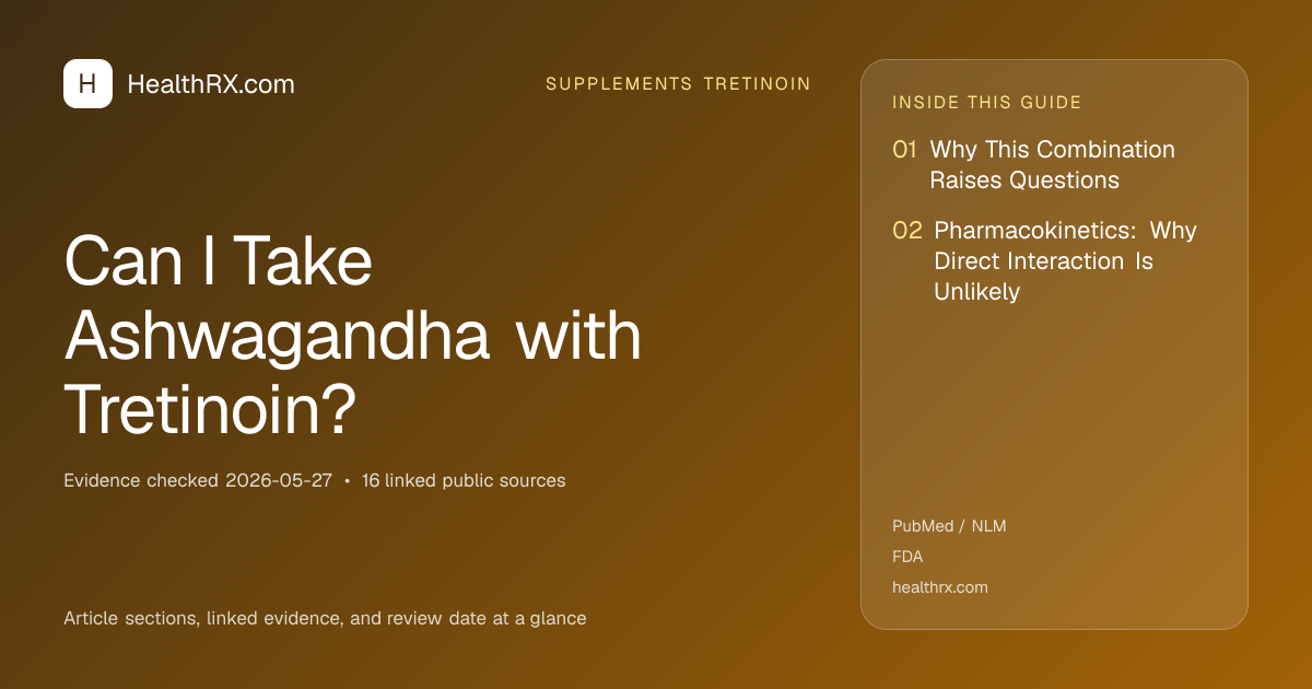 Evidence overview for supplements tretinoin: Can I Take Ashwagandha with Tretinoin?
