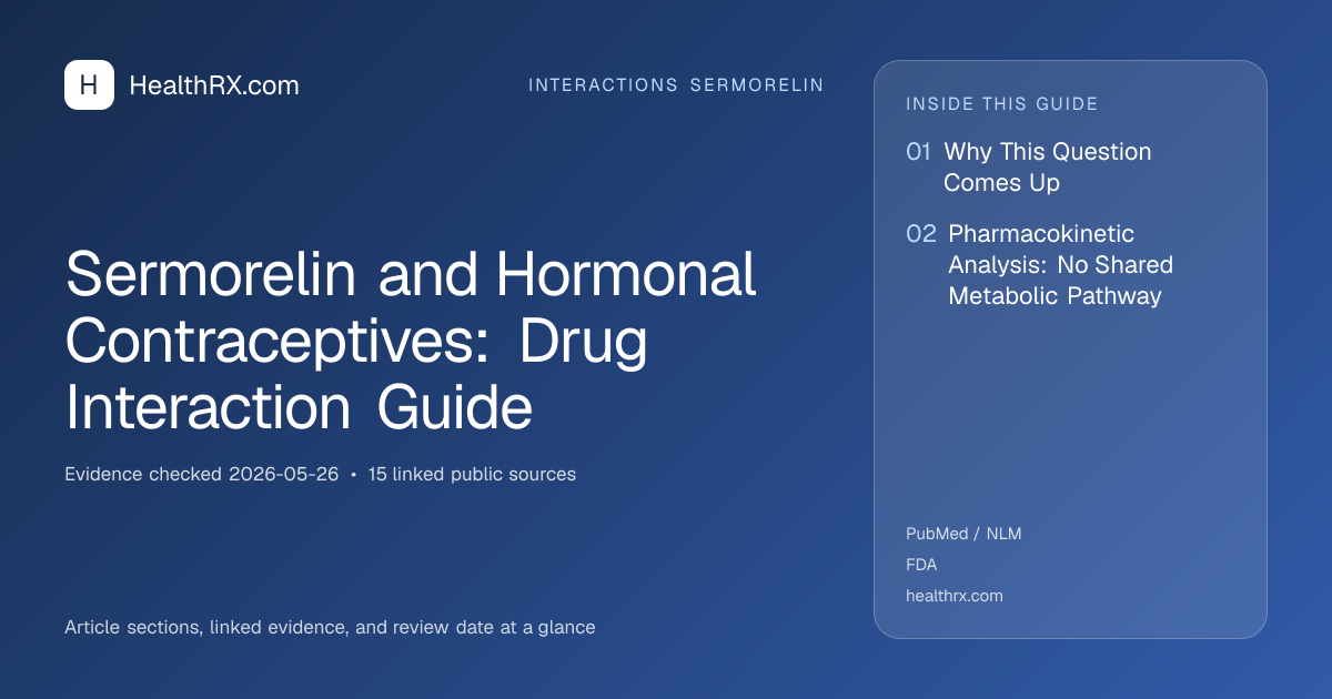 Evidence overview for Sermorelin and Hormonal Contraceptives: Drug Interaction Guide