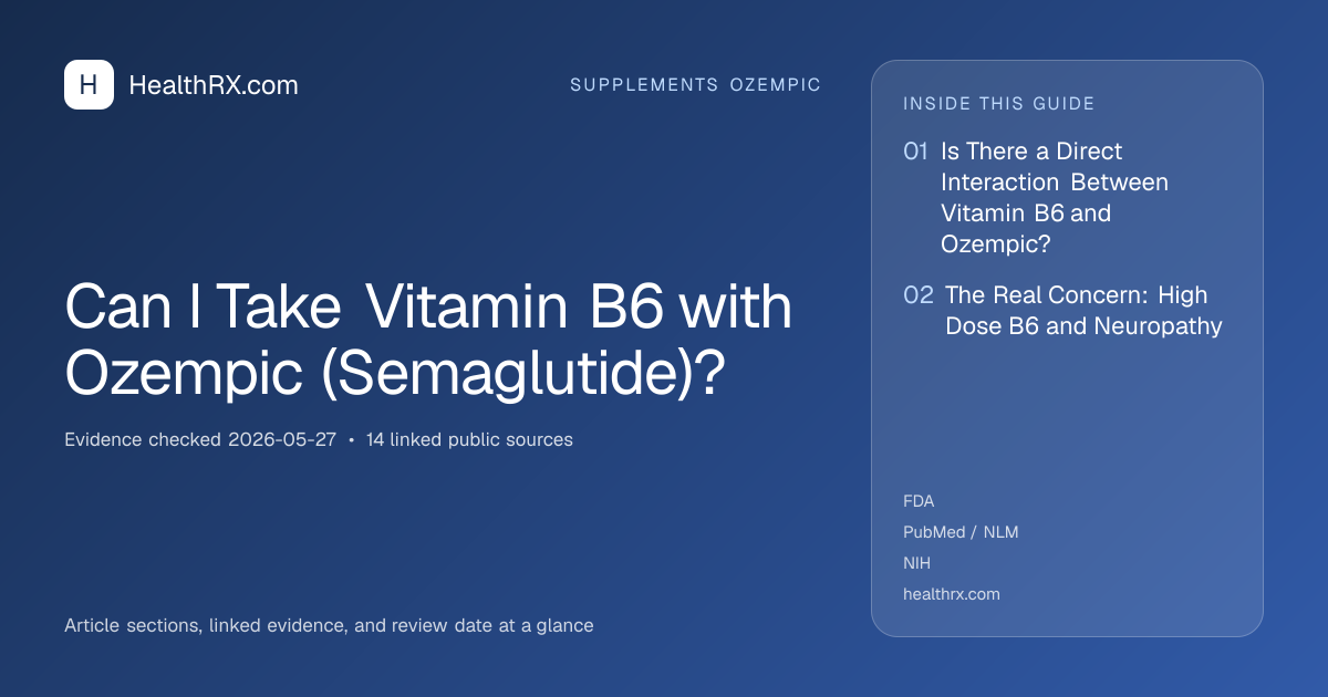 Evidence overview for Can I Take Vitamin B6 with Ozempic (Semaglutide)?