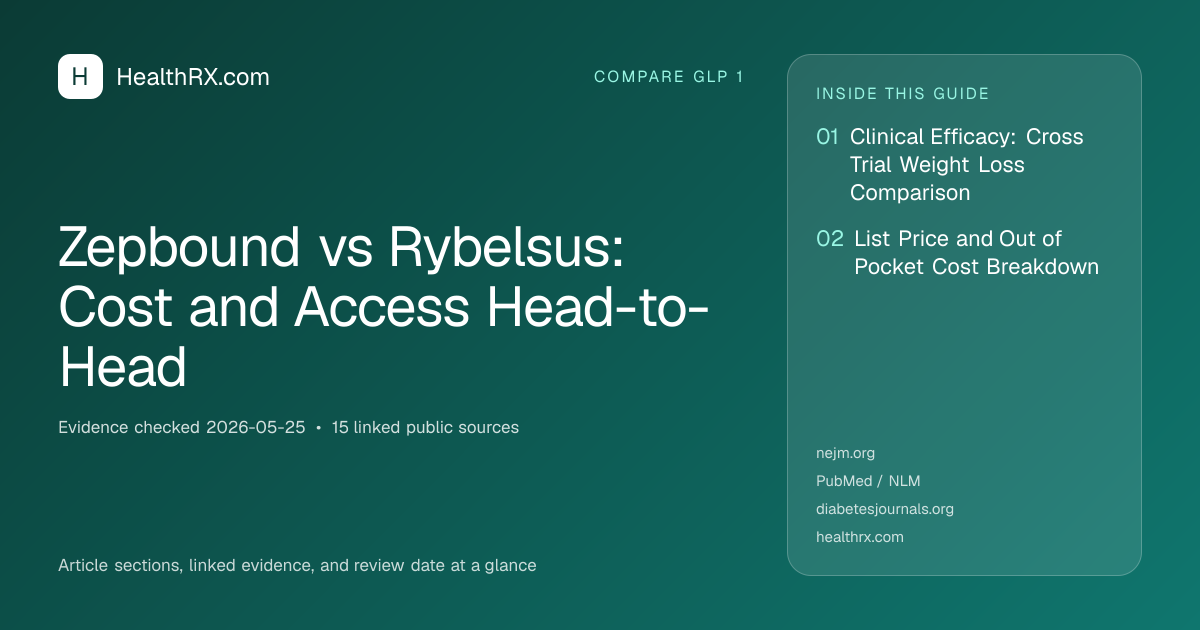 Evidence overview for Zepbound vs Rybelsus: Cost and Access Head-to-Head