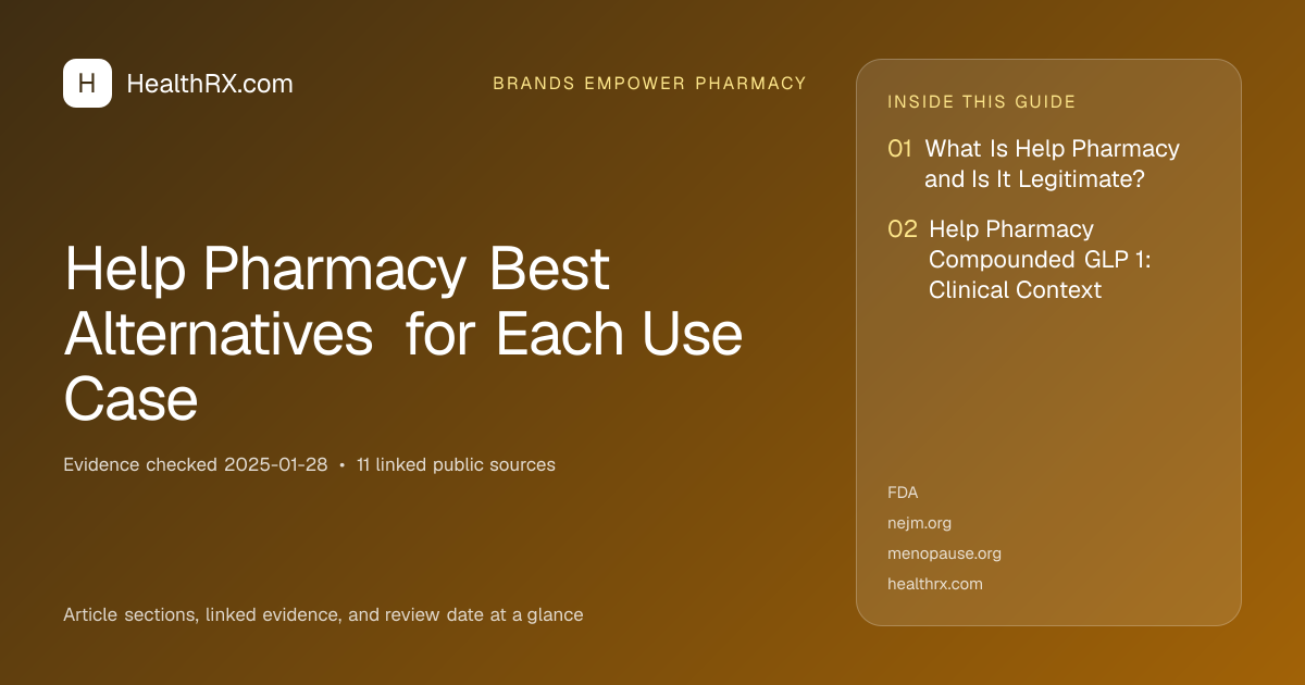 Evidence overview for Help Pharmacy Best Alternatives for Each Use Case