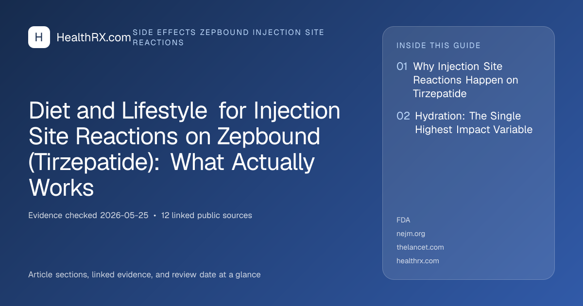 Evidence overview for Diet and Lifestyle for Injection Site Reactions on Zepbound (Tirzepatide): What Actually Works