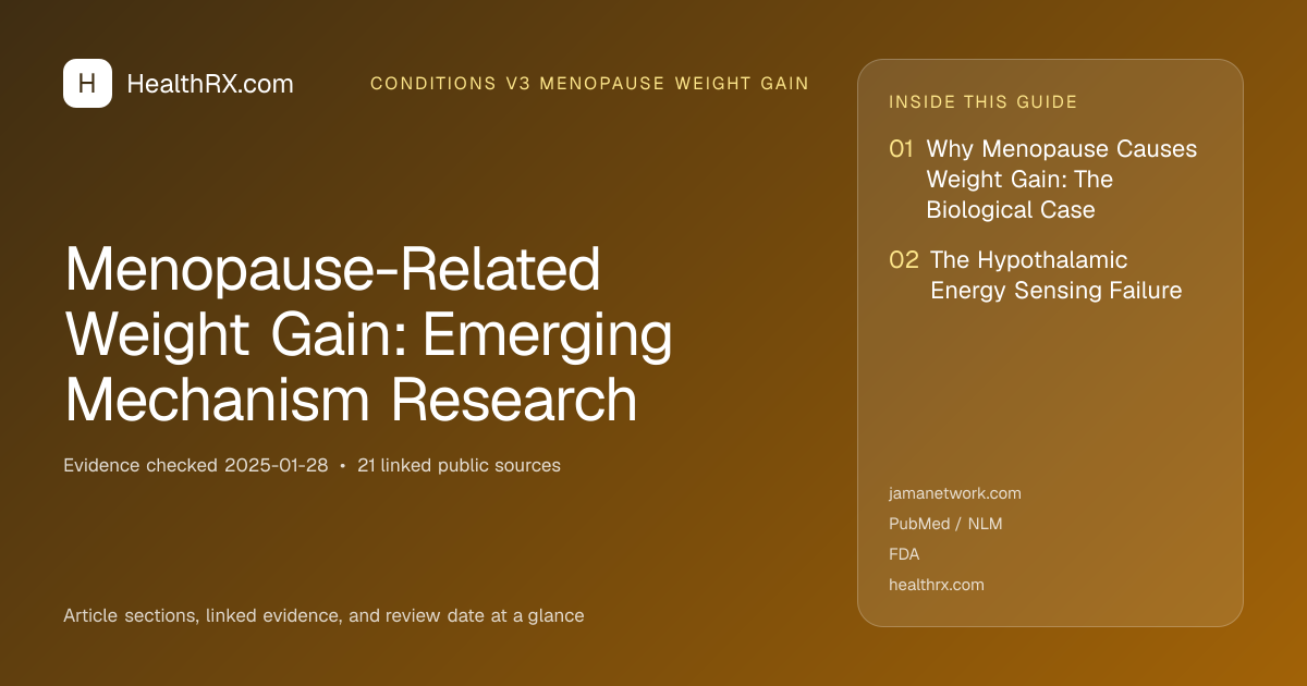 Evidence overview for Menopause-Related Weight Gain: Emerging Mechanism Research