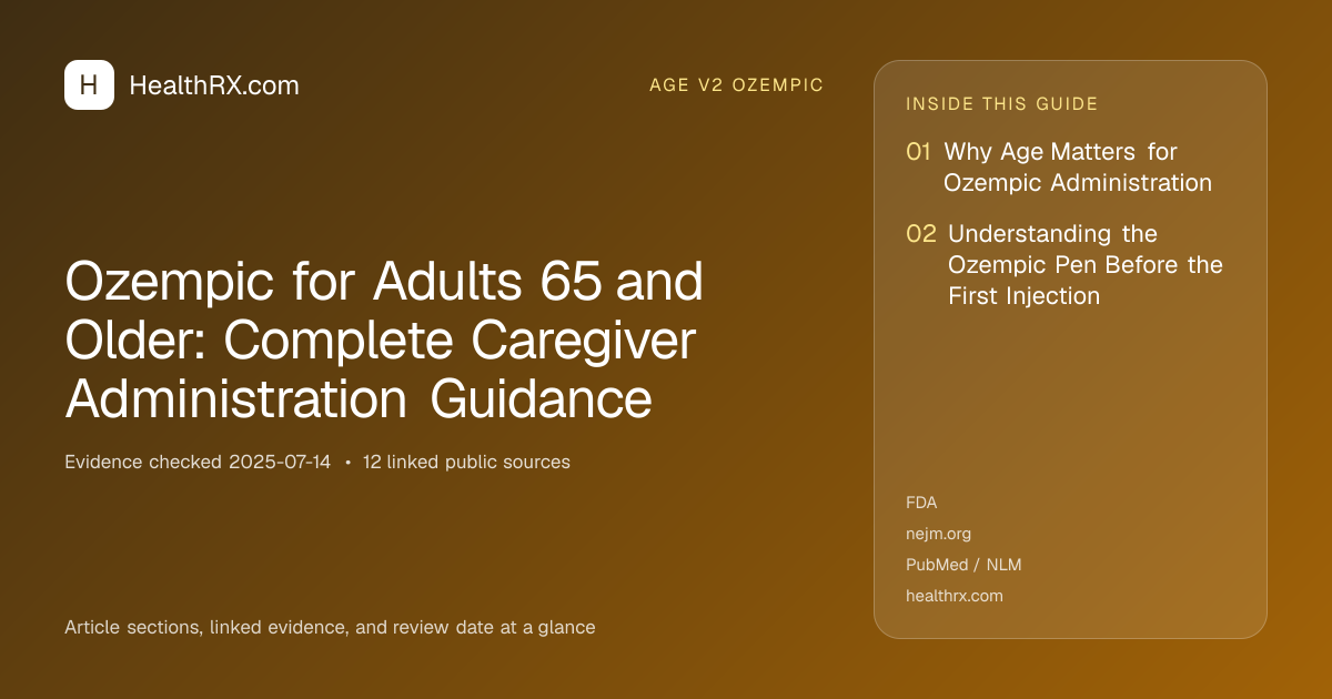 Evidence overview for Ozempic for Adults 65 and Older: Complete Caregiver Administration Guidance
