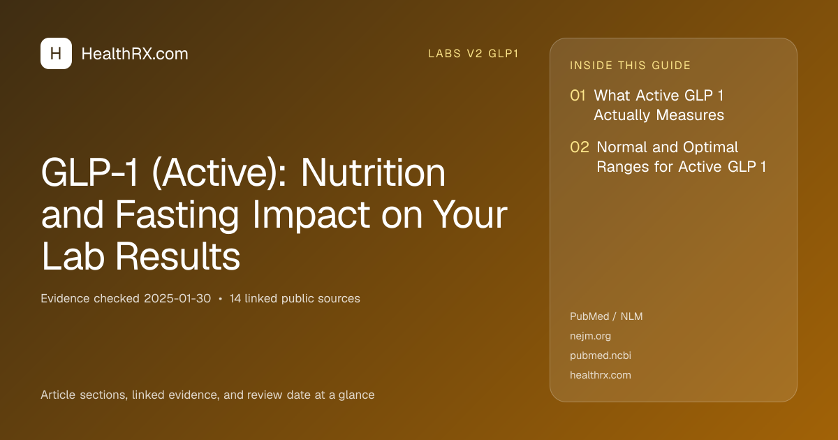 Evidence overview for GLP-1 (Active): Nutrition and Fasting Impact on Your Lab Results