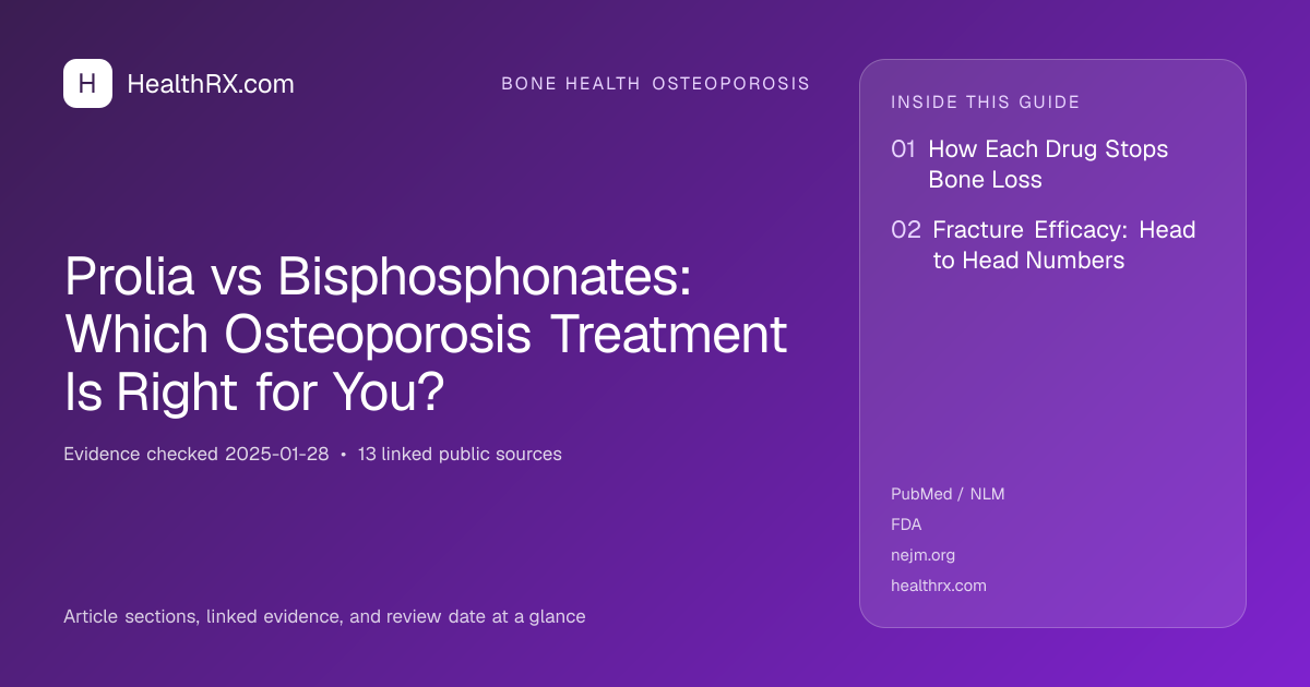 Evidence overview for bone health osteoporosis: Prolia vs Bisphosphonates: Which Osteoporosis Treatment Is Right for You?
