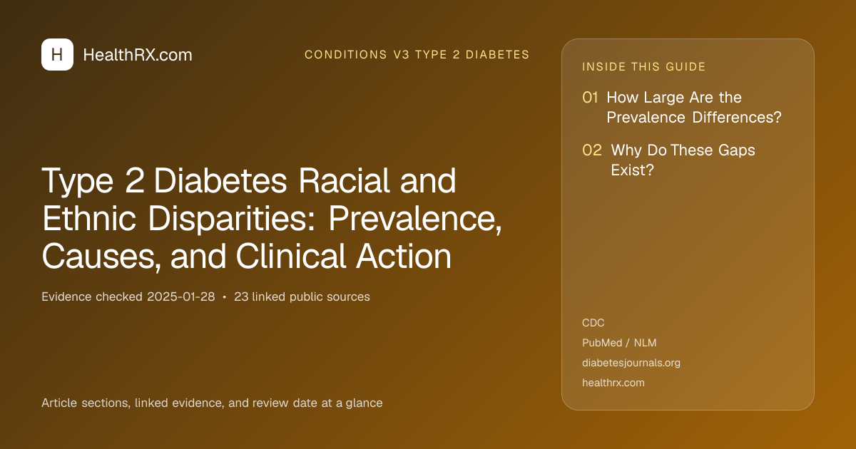Evidence overview for Type 2 Diabetes Racial and Ethnic Disparities: Prevalence, Causes, and Clinical Action