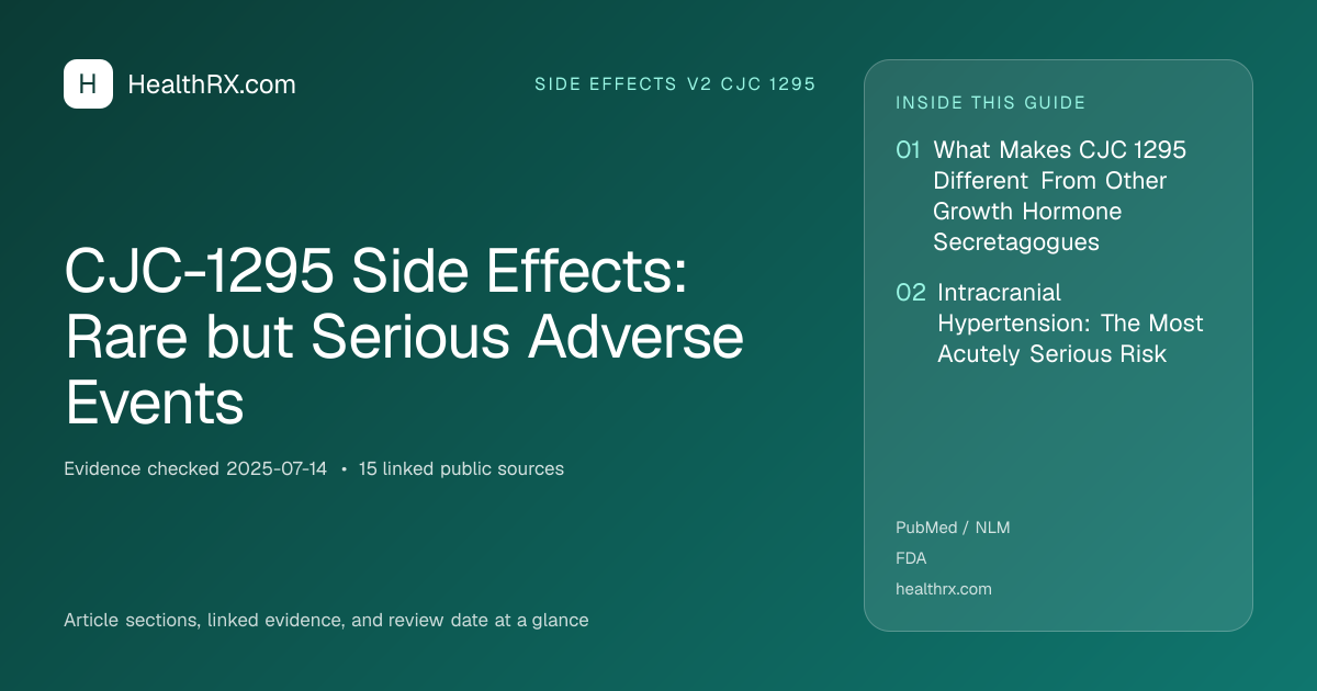 Evidence overview for CJC-1295 Side Effects: Rare but Serious Adverse Events