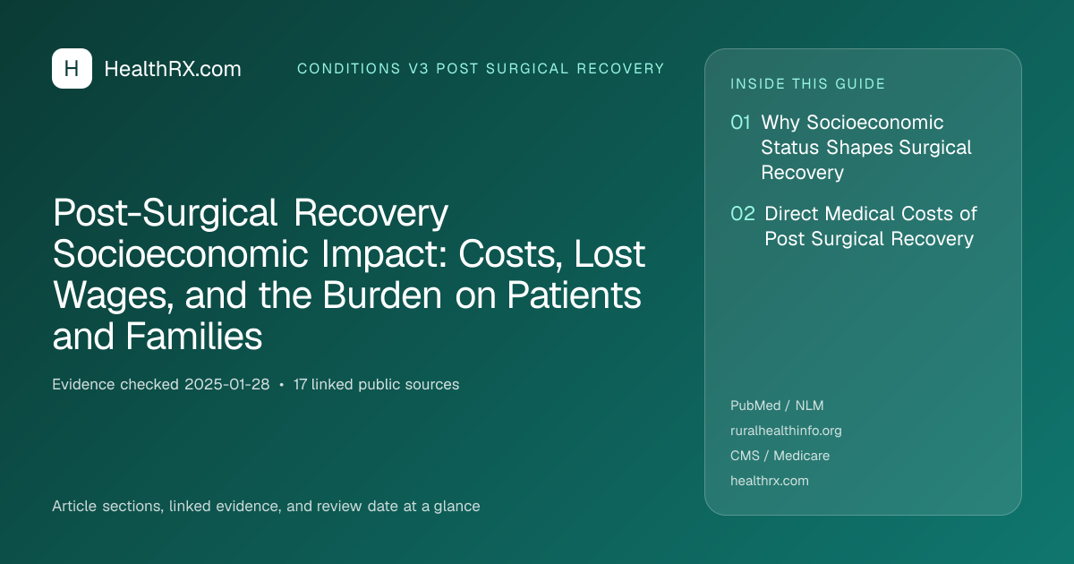 Evidence overview for Post-Surgical Recovery Socioeconomic Impact: Costs, Lost Wages, and the Burden on Patients and Families