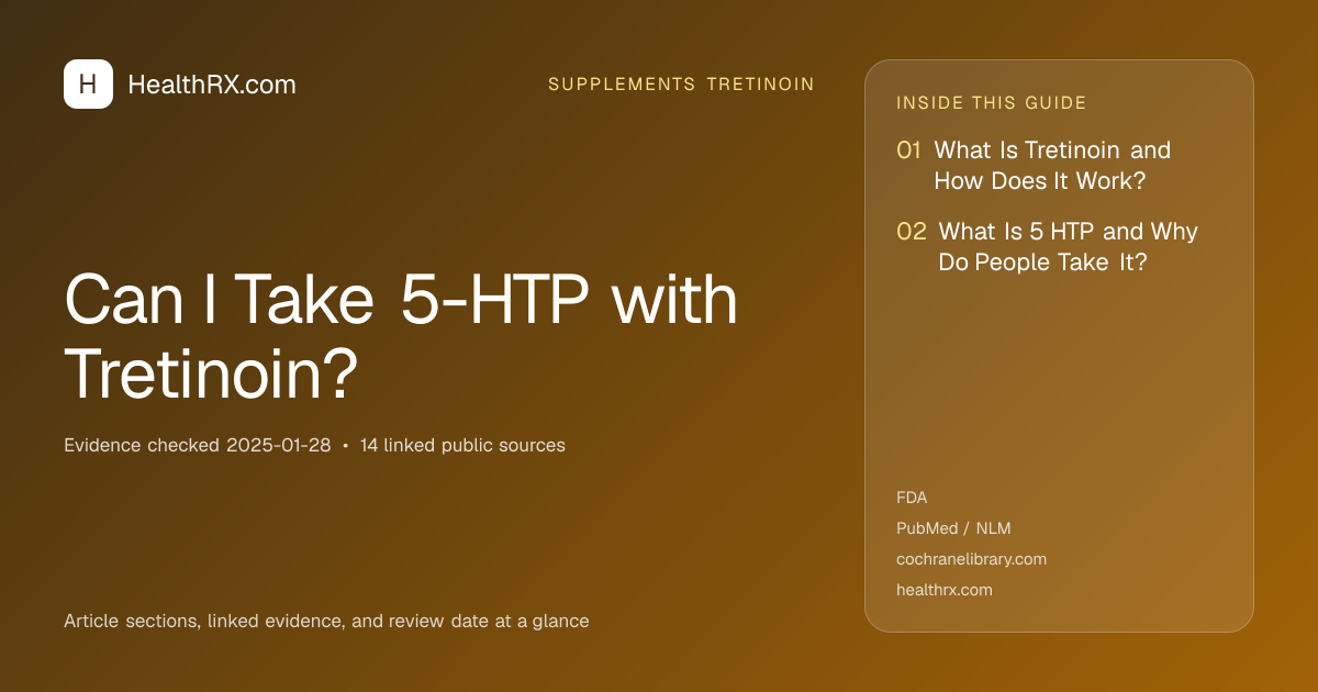 Evidence overview for supplements tretinoin: Can I Take 5-HTP with Tretinoin?