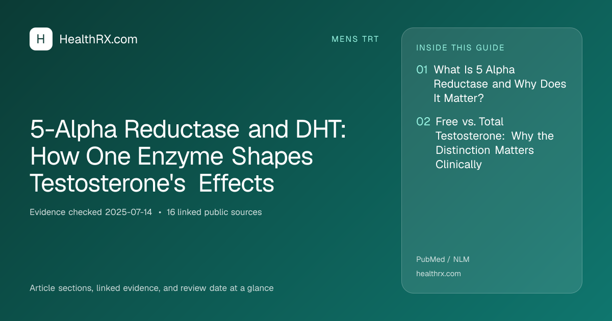 Evidence overview for 5-Alpha Reductase and DHT: How One Enzyme Shapes Testosterone's Effects