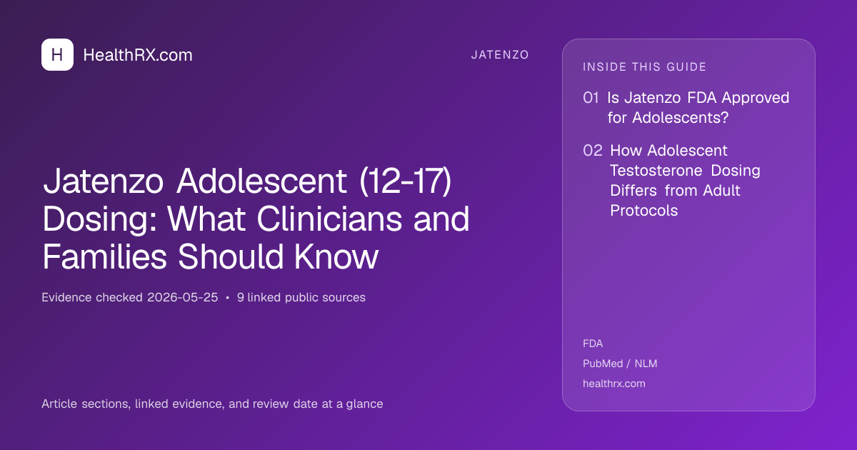 Evidence overview for Jatenzo Adolescent (12-17) Dosing: What Clinicians and Families Should Know