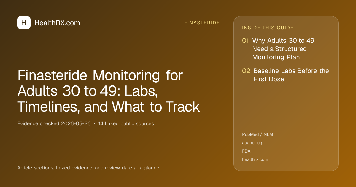 Evidence overview for Finasteride Monitoring for Adults 30 to 49: Labs, Timelines, and What to Track