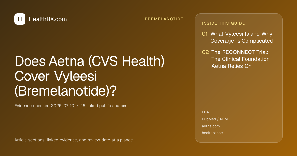 Evidence overview for Does Aetna (CVS Health) Cover Vyleesi (Bremelanotide)?