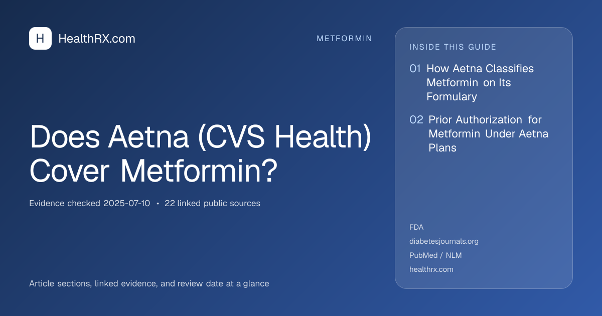 Evidence overview for Does Aetna (CVS Health) Cover Metformin?