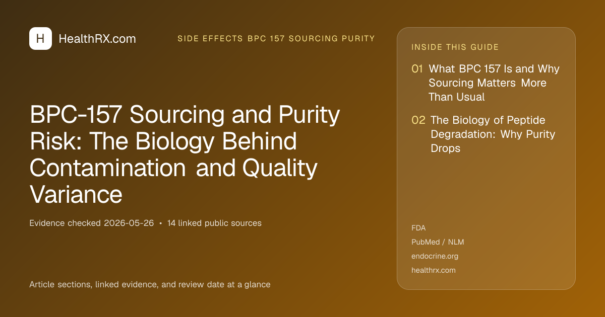Evidence overview for BPC-157 Sourcing and Purity Risk: The Biology Behind Contamination and Quality Variance