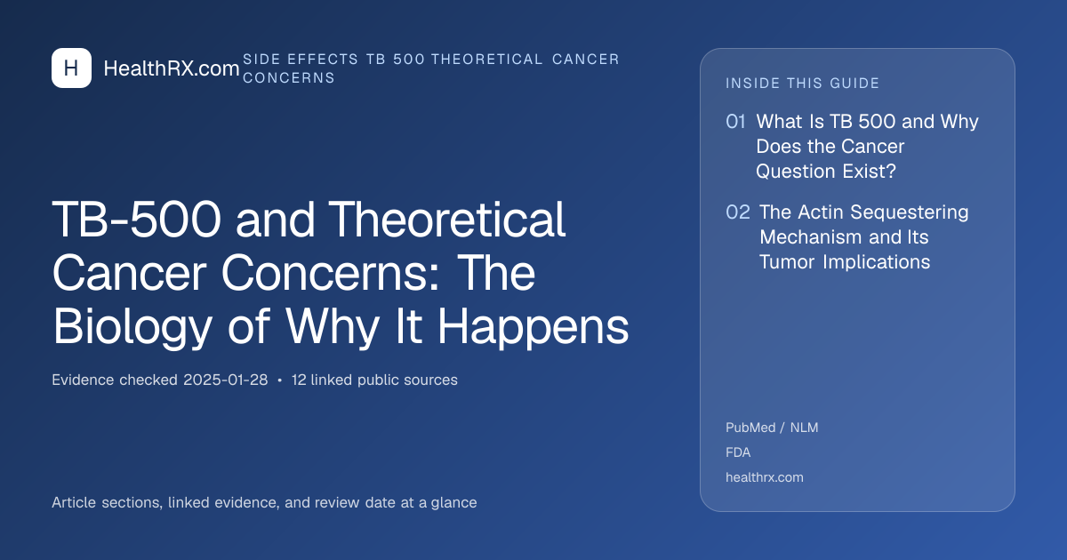 Evidence overview for TB-500 and Theoretical Cancer Concerns: The Biology of Why It Happens