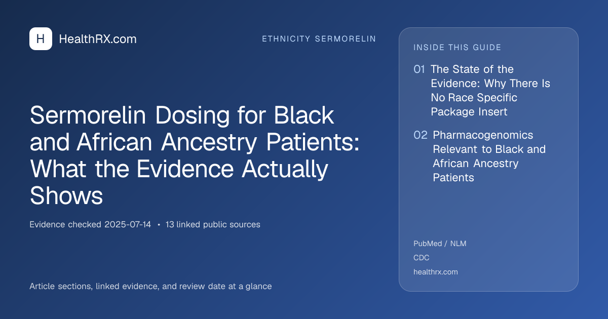 Evidence overview for Sermorelin Dosing for Black and African Ancestry Patients: What the Evidence Actually Shows