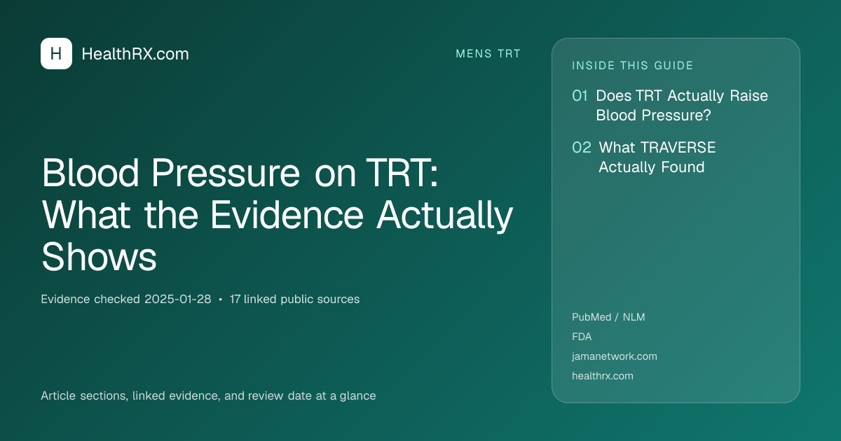 Evidence overview for Blood Pressure on TRT: What the Evidence Actually Shows