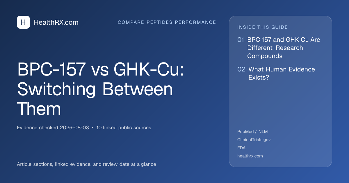 Evidence overview for BPC-157 vs GHK-Cu: Switching Between Them