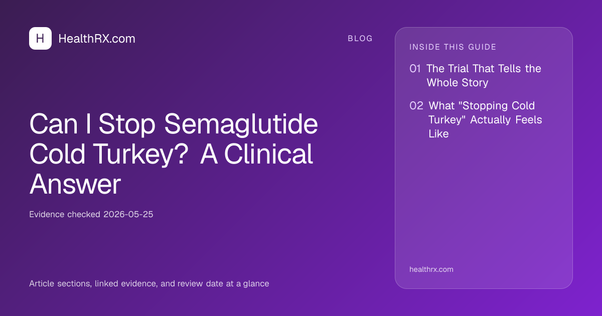 Evidence overview for Can I Stop Semaglutide Cold Turkey? A Clinical Answer