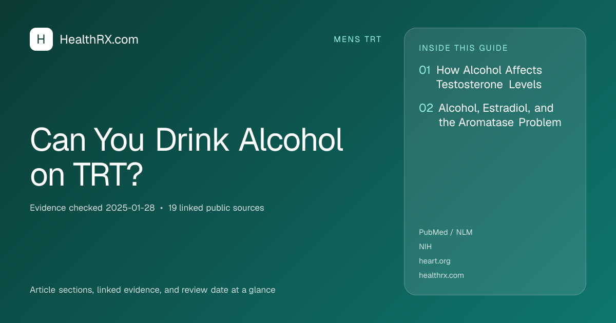 Evidence overview for Can You Drink Alcohol on TRT?