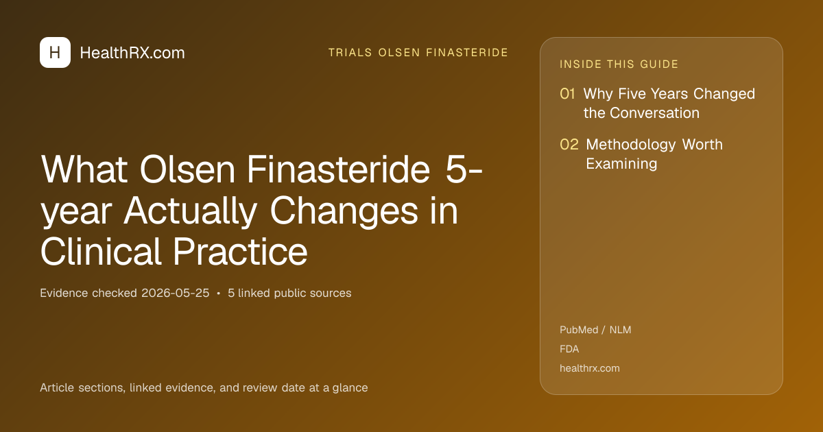 Evidence overview for trials olsen finasteride: What Olsen Finasteride 5-year Actually Changes in Clinical Practice