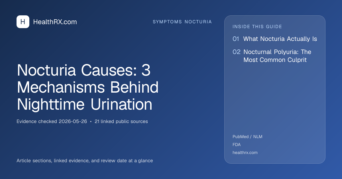 Evidence overview for symptoms nocturia: Nocturia Causes: 3 Mechanisms Behind Nighttime Urination
