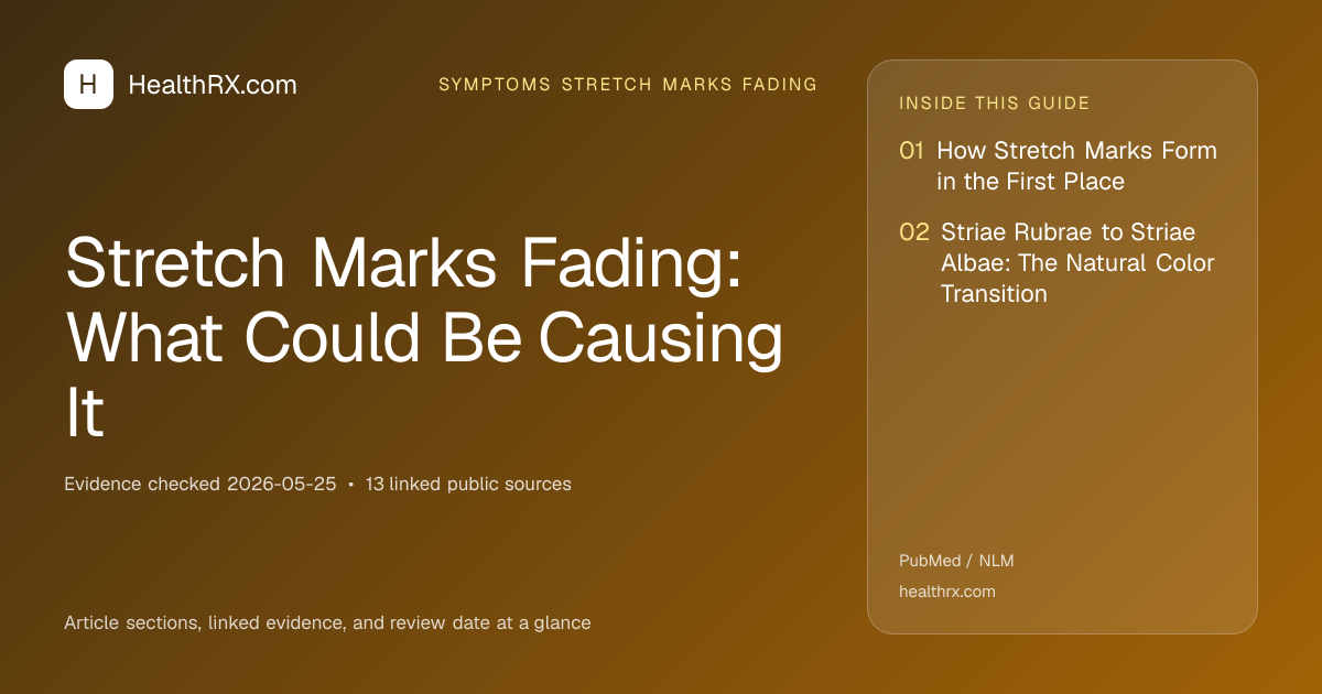 Evidence overview for symptoms stretch marks fading: Stretch Marks Fading: What Could Be Causing It