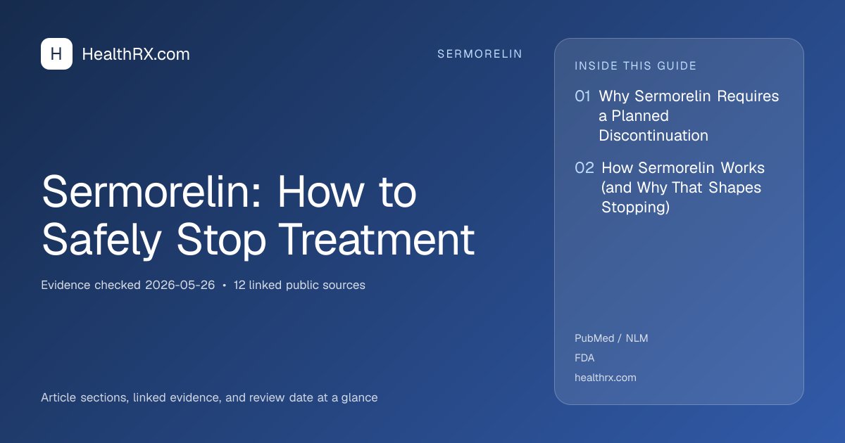 Evidence overview for Sermorelin: How to Safely Stop Treatment