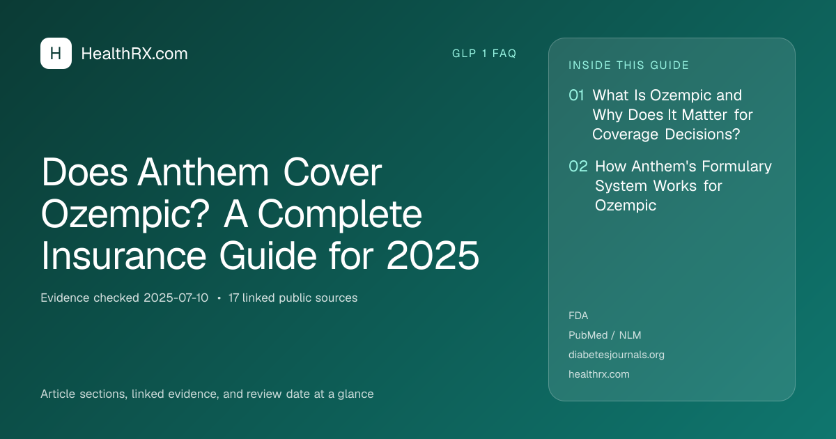 Evidence overview for Does Anthem Cover Ozempic? A Complete Insurance Guide for 2025