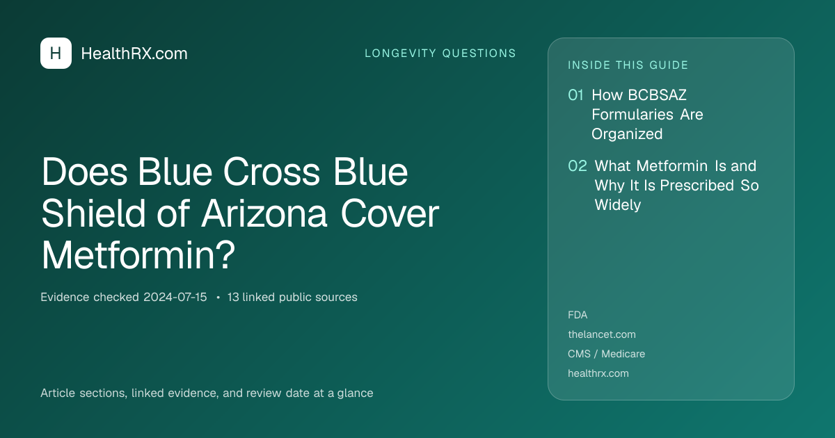 Evidence overview for Does Blue Cross Blue Shield of Arizona Cover Metformin?
