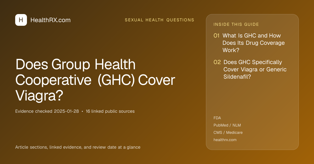 Evidence overview for Does Group Health Cooperative (GHC) Cover Viagra?