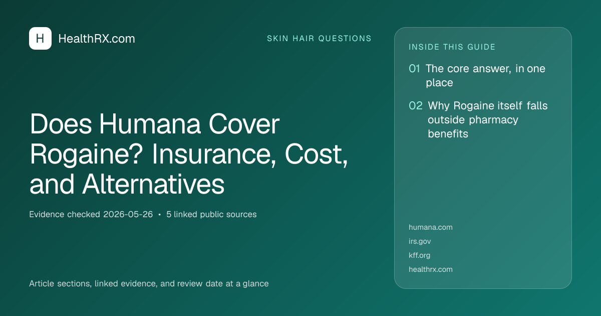 Evidence overview for Does Humana Cover Rogaine? Insurance, Cost, and Alternatives