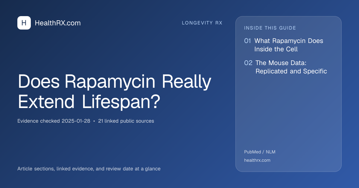 Evidence overview for longevity rx: Does Rapamycin Really Extend Lifespan?