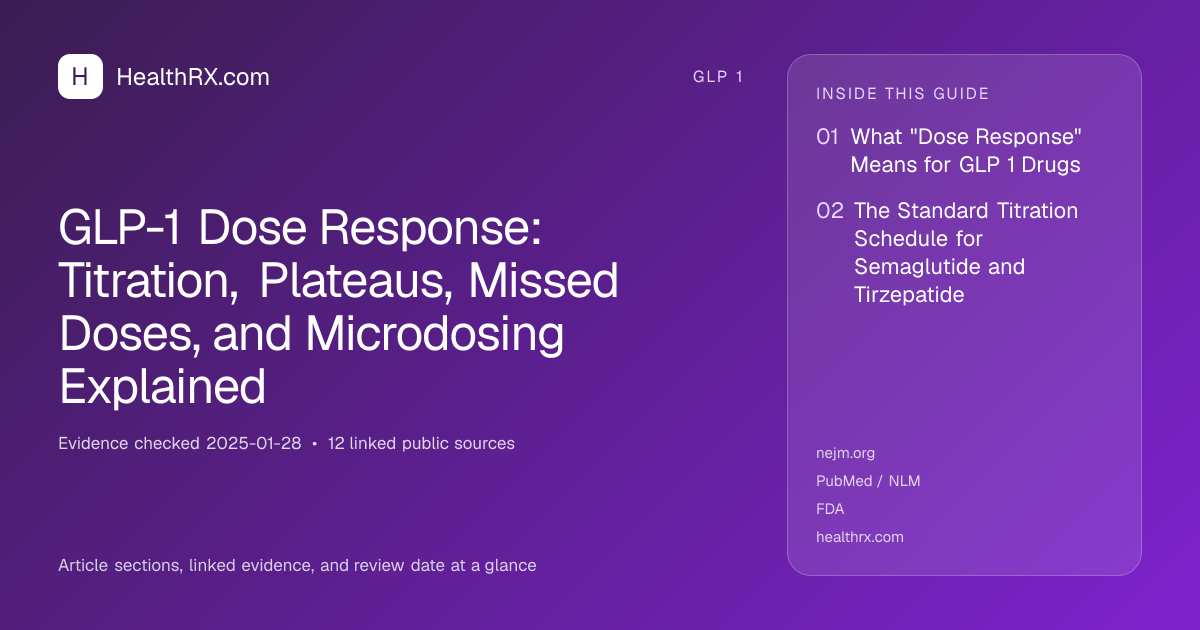 Evidence overview for GLP-1 Dose Response: Titration, Plateaus, Missed Doses, and Microdosing Explained